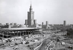 Construcción del Palacio de Cultura de Varsovia